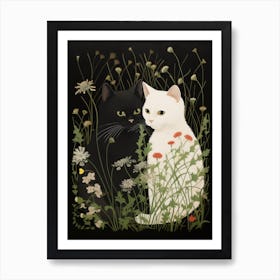 Two Cats In The Meadow Art Print