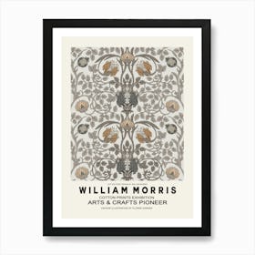 William Morris Beige Floral Poster 4 Art Print