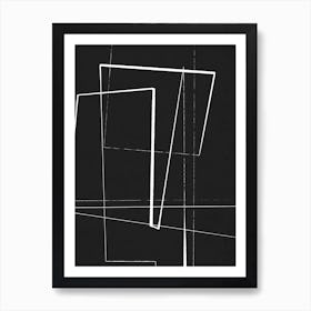 Angular Lines No 2 (Dark Grey) 1 Art Print