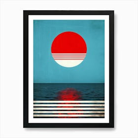 Sunset Over The Ocean 100 Art Print