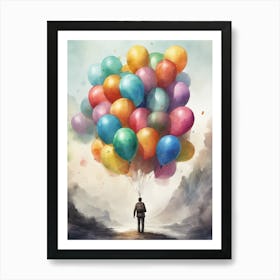 Balloons In The Sky Art Print