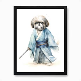 Shih Tzu Dog As A Jedi 4 Art Print