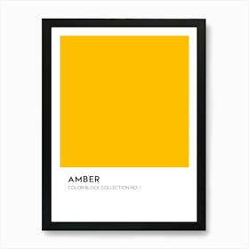 Amber Color Block Collection Wall Art Print