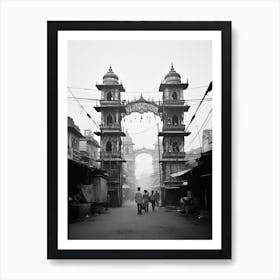 Ahmedabad, India, Black And White Old Photo 3 Art Print