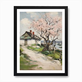 A Cottage In The English Country Side Painting 12 Art Print