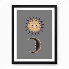 Sun By The Moon Art Print