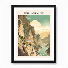 Taroko National Park Midcentury Travel Poster Art Print