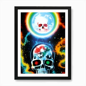 Psychedelic Skull 3 Art Print