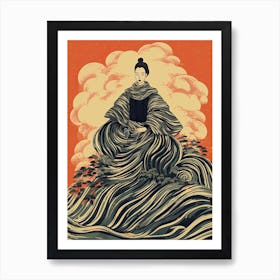 Female Samurai Onna Musha Illustration 4 Art Print