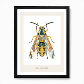 Colourful Insect Illustration Yellowjacket 14 Poster Art Print