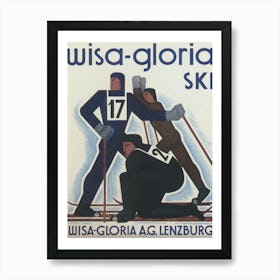 Wisa-Gloria Switzerland Vintage Ski Poster Art Print