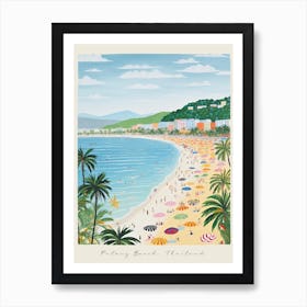 Poster Of Patong Beach, Phuket, Thailand, Matisse And Rousseau Style 1 Art Print