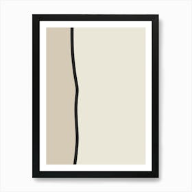 Of A Beige Wall minimalism art Art Print