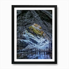 Hidden realm of icy wonder, where the subterranean world reveals its frozen secrets. Art Print