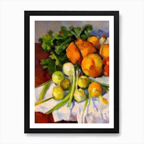 Celery Root 3 Cezanne Style vegetable Art Print