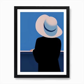 Portrait Of A Woman In A Hat 1 Art Print