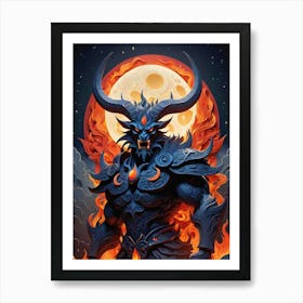 Demon Painting, Demon Art, Demon Painting, Demon Art, Demon Painting Art Print