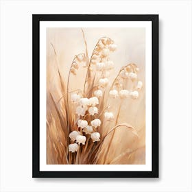 Boho Dried Flowers Lily Of The Valley 2 Art Print