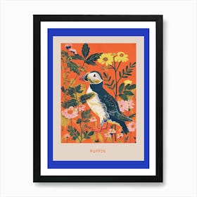 Spring Birds Poster Puffin 3 Art Print