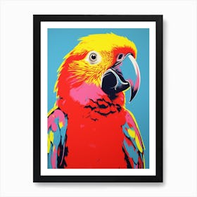 Andy Warhol Style Bird Parrot 1 Art Print