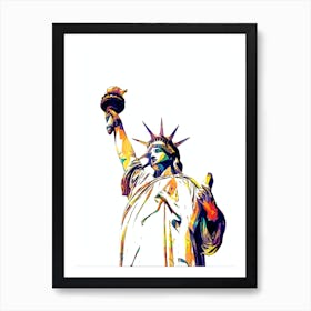 Statue Of Liberty Pop Art 3 Art Print