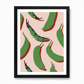 Peas In A Pod Abstract Pattern 2 Art Print