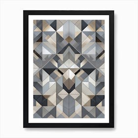 Technology Abstract Geometric Pattern 7 Art Print