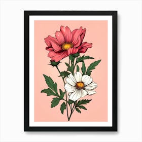 Cosmos Flower 6 Art Print