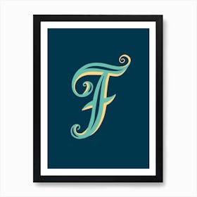 Letter F Typographic Art Print
