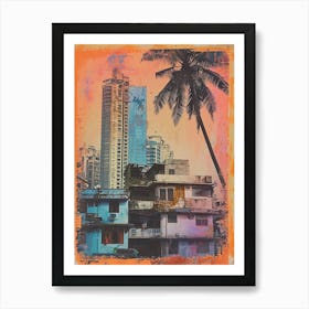 Mumbai Retro Polaroid Inspired 1 Art Print