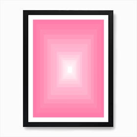 Pink Ombre Rectangle Geometric Shapes Art Print