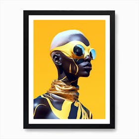 Fashion Nebulae: Afrofuturist Galaxy Walk Art Print