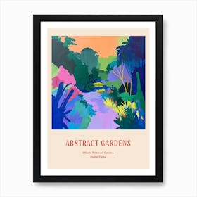 Colourful Gardens Atlanta Botanical Garden Usa 2 Red Poster Art Print