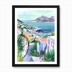 Travel Poster Happy Places Cape Town 1 Art Print