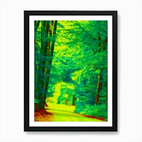 Road In The Woods in Summer Art Print