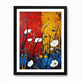 Poppies, Pop Art Art Print