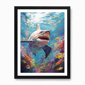  A Nurse Shark Vibrant Paint Splash 4 Art Print