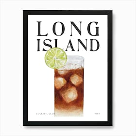 Watercolour Long Island Art Print