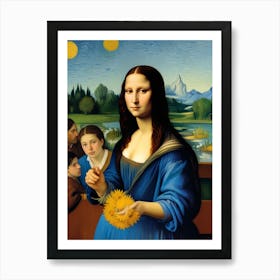 Mona Lisa and friends Art Print