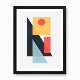 Geometric and colorful shapes 1 Art Print