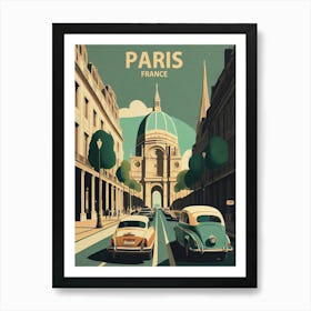 Paris France Retro 1 Art Print