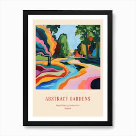 Colourful Gardens Royal Palace Of Laeken Gard Belgium 1 Red Poster Art Print