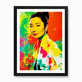 Michelle Yeoh Colourful Pop Movies Art Movies Art Print