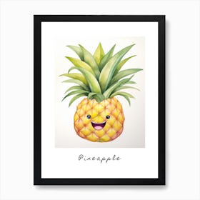 Friendly Kids Pineapple 2 Poster Art Print