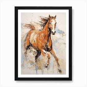 A Horse Painting In The Style Of Abstract Expressionist Techniques 3 Art Print