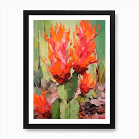 Cactus Painting Devils Tongue 2 Art Print