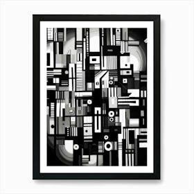 Complexity Abstract Black And White 3 Art Print