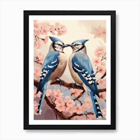 Two Blue Jays In Love Art Print