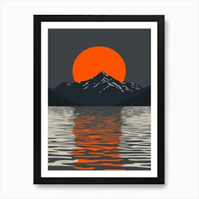 Sunset In The Mountains 63 Art Print