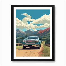 A Gmc Sierra In The The Great Alpine Road Australia 2 Art Print